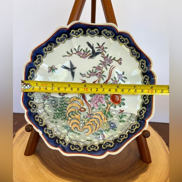 Decorative Plate/Jewelry/trinket dish Oriental Objects D'Art, Made in Macau. Vtg - Picture 2 of 12